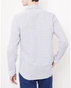 Chemise slim Sammy imprimée blanc/bleu