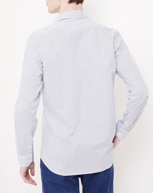 Chemise slim Sammy imprimée blanc/bleu