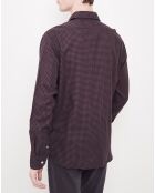 Chemise Slim Sammy à carreaux marron/noir