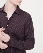 Chemise Slim Sammy à carreaux marron/noir