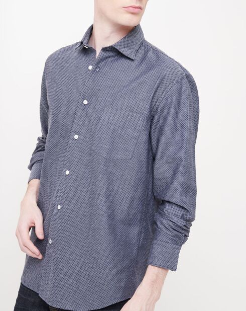 Chemise regular Penn imprimée bleue