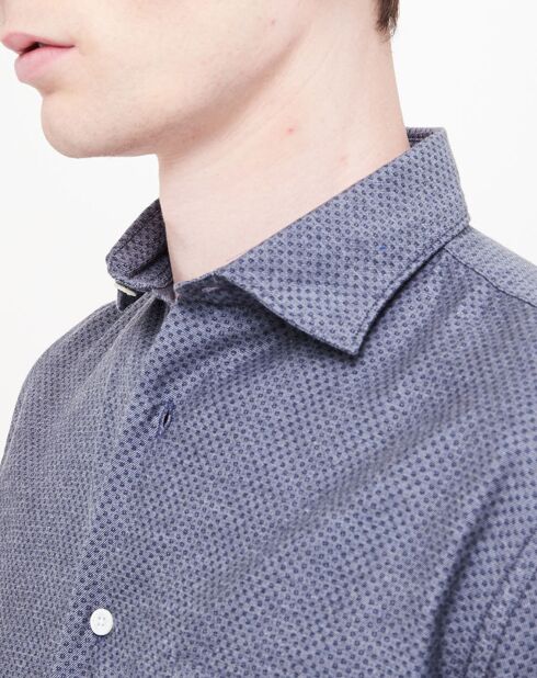 Chemise regular Penn imprimée bleue