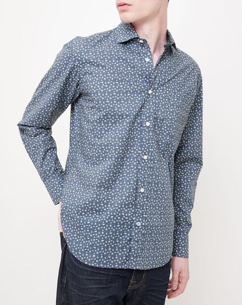 Chemise Regular Paul imprimée bleue