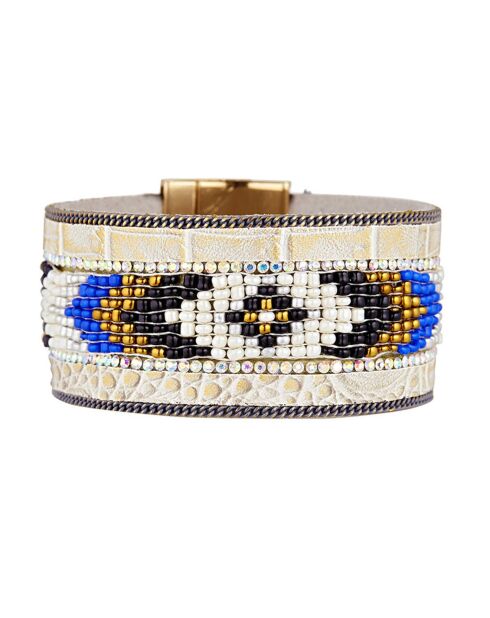Manchette Faogal beige/bleu/rouge
