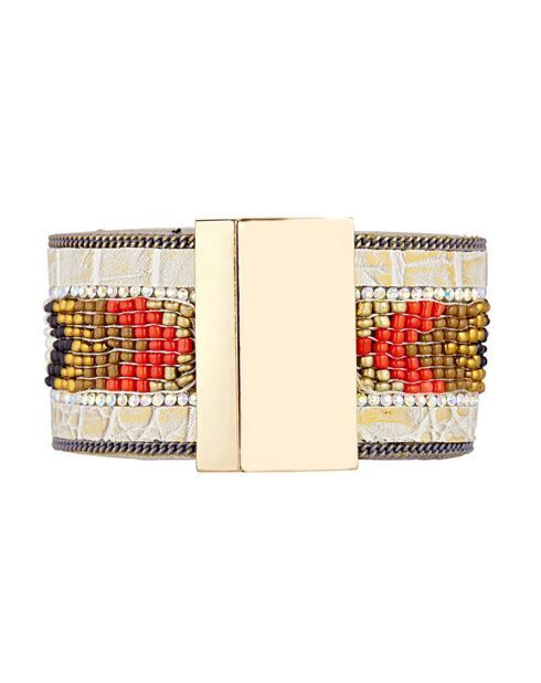 Manchette Faogal beige/bleu/rouge