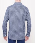 Chemise Slim Sammy imprimé fox bleue