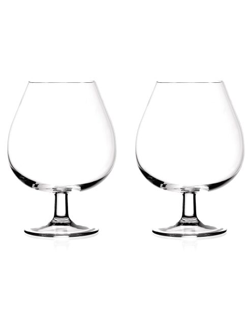 2 durchsichtige Cognacgläser - 67 cl