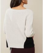 Pull en Laine mélangée Pala beige/noir