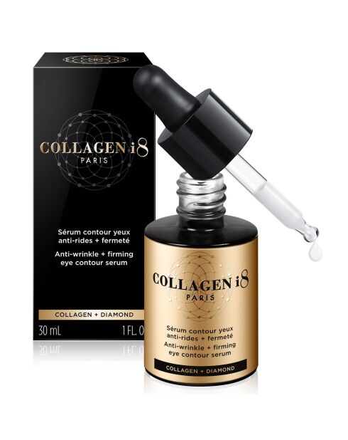 Sérum contour des yeux anti-rides + fermeté au collagène et diamant - 30 ml