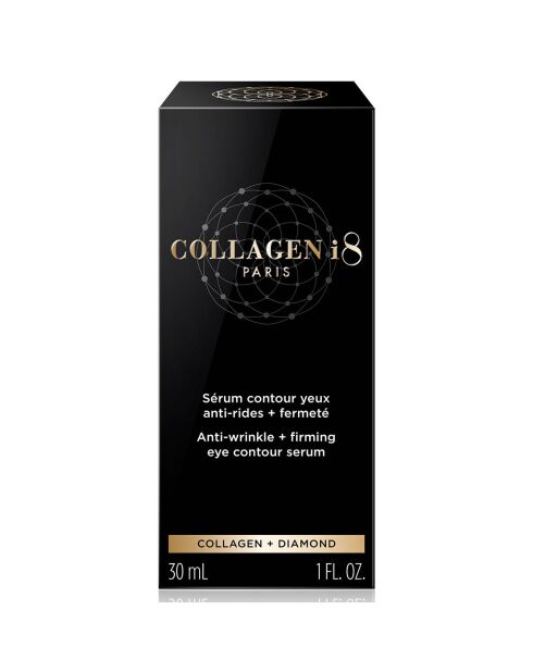 Sérum contour des yeux anti-rides + fermeté au collagène et diamant - 30 ml