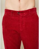 Pantalon Tobby en Velours côtelé rouge