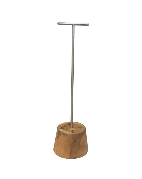 Porte-parapluie en teck igapo naturel - 26x26x90 cm