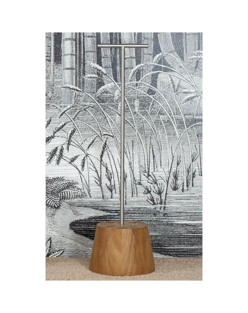 Porte-parapluie en teck igapo naturel - 26x26x90 cm