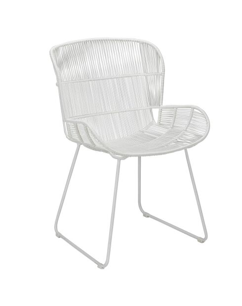Fauteuil de table con dao blanc - 74x66.5  x82.5   cm