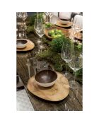 Dessous assiette cristobal teck massif  bois de teck/naturel - 30x27 cm