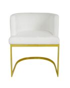 Noelie weiß/goldener Stuhl - 55x58x75 cm