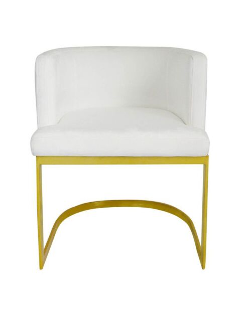 Noelie weiß/goldener Stuhl - 55x58x75 cm