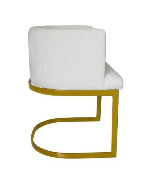 Noelie weiß/goldener Stuhl - 55x58x75 cm