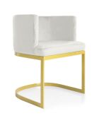 Noelie weiß/goldener Stuhl - 55x58x75 cm