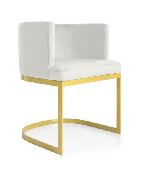 Noelie weiß/goldener Stuhl - 55x58x75 cm