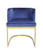 Noelie blau/goldener Stuhl - 55x58x75 cm