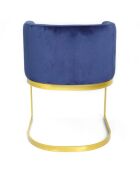 Noelie blau/goldener Stuhl - 55x58x75 cm