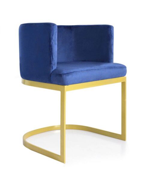 Noelie blau/goldener Stuhl - 55x58x75 cm