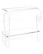 Table de chambre foyer transparente - 54x25x48.5 cm