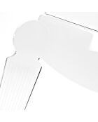 Table de chambre foyer transparente - 54x25x48.5 cm