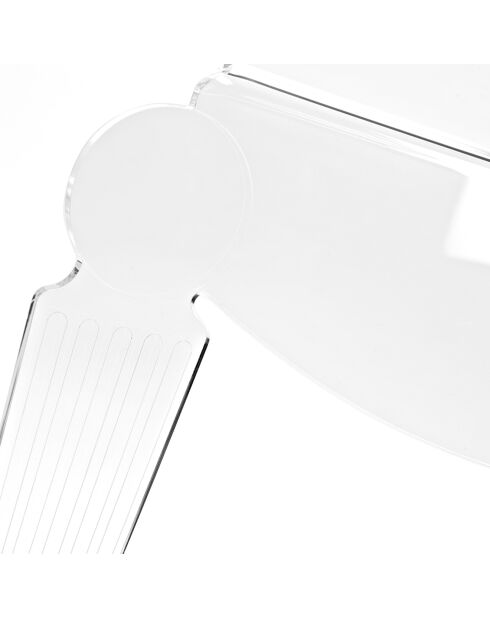 Table de chambre foyer transparente - 54x25x48.5 cm