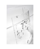 Table basse flor transparente - 120x60x35 cm