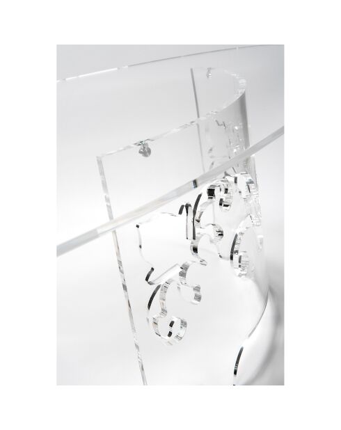 Table basse flor transparente - 120x60x35 cm