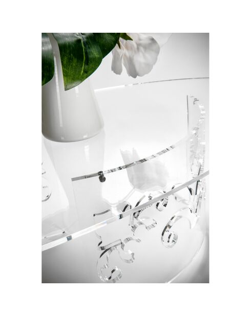 Table basse flor transparente - 120x60x35 cm
