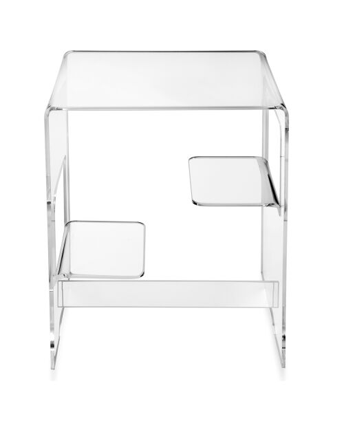 Table de chambre enan transparente - 37x30x46 cm