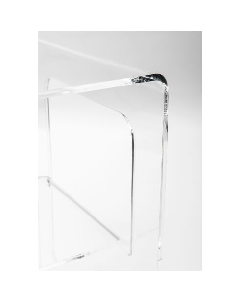Mesa de dormitorio transparente Enan - 37x30x46 cm