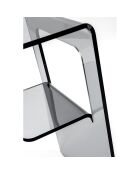 Table de chambre enan gris/transparente - 37x30x46 cm