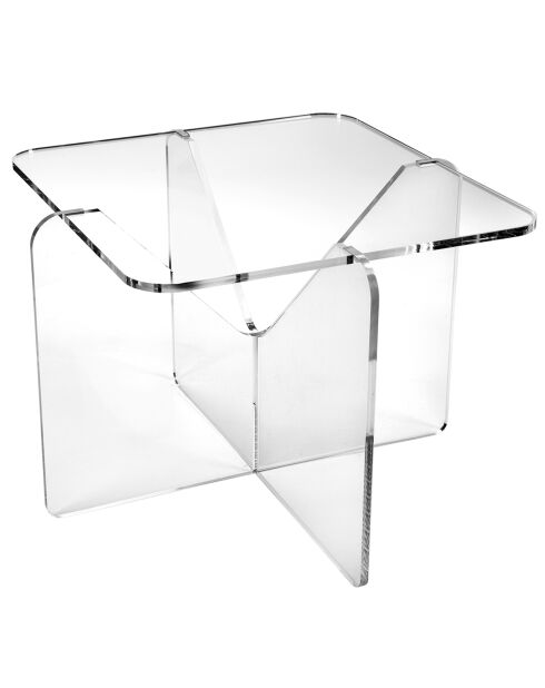 Table basse maddy transparente - 58x58x40 cm