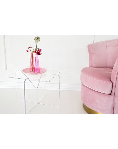 Table basse maddy transparente - 58x58x40 cm