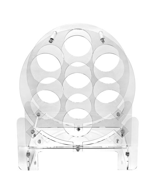 Enoteca transparante miniflessenhouder - 37,5x18,5x44 cm