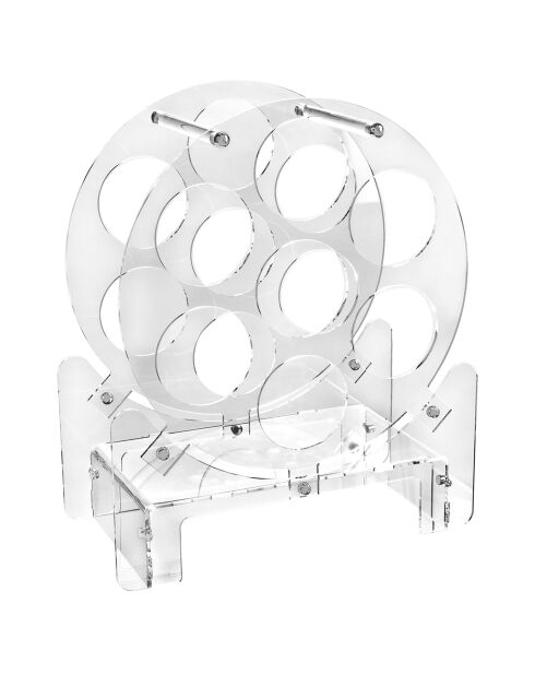 Enoteca transparante miniflessenhouder - 37,5x18,5x44 cm