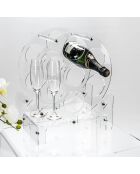 Mini support à bouteille enoteca transparent - 37.5x18.5x44 cm