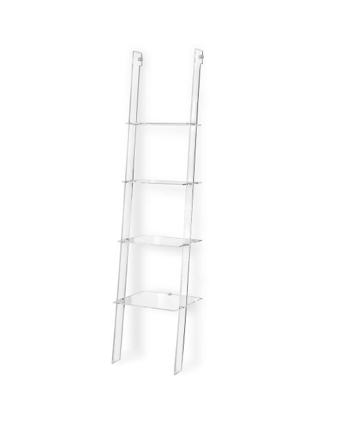 Bibliothèque step transparente - 41x36x185 cm
