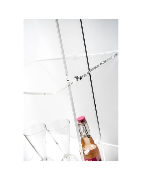 Bibliothèque step transparente - 41x36x185 cm