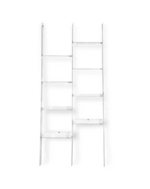 Bibliothèque step 1 transparente - 81x36x185 cm