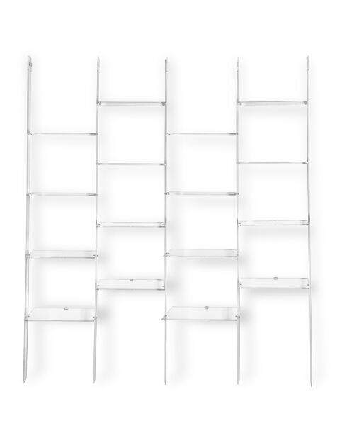 Bibliothèque step 3 transparente - 161x36x185 cm