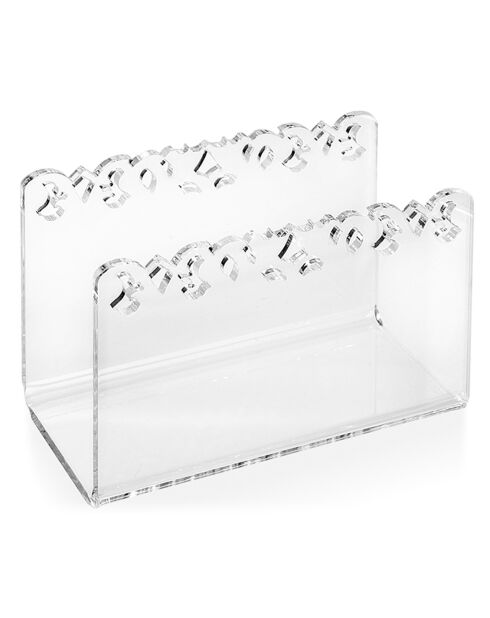 Porte-serviettes galatea transparent - 13x7x8.5 cm