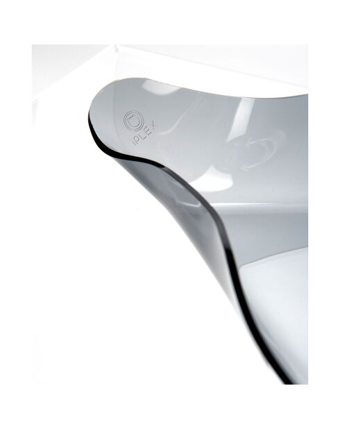 Plateau grand format drappeggi gris fumè - 55x32x5 cm