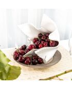 Vase daisy slim drappeggi blanc - 22x22x21 cm