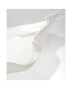 Plateau grand format drappeggi blanc - 55x32x5 cm