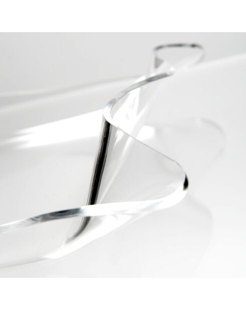 Plateau grand format drappeggi transparent - 55x32x5 cm